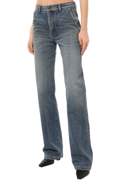 Джинсы SAINT LAURENT голубого цвета по цене 86900 руб., арт. 709357/Y11MA4126, фото 3 Джинсы SAINT LAURENT, арт. 709357/Y11MA4126, фото 3