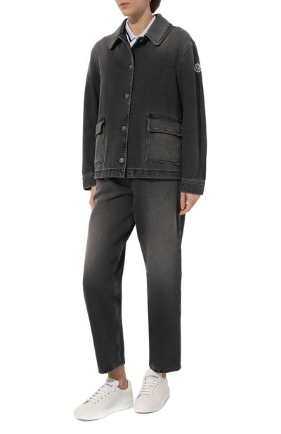 Джинсовая куртка MONCLER серого цвета по цене 84150 руб., арт. 2F000-12-597ZH, фото 2 Джинсовая куртка MONCLER, арт. 2F000-12-597ZH, фото 2