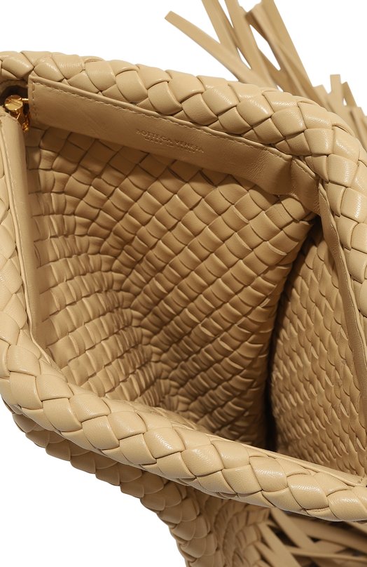 Клатч BV Fringe Crisscross Bottega Veneta 642104/V01D1 Бежевый  642104/V01D1 Фото 5