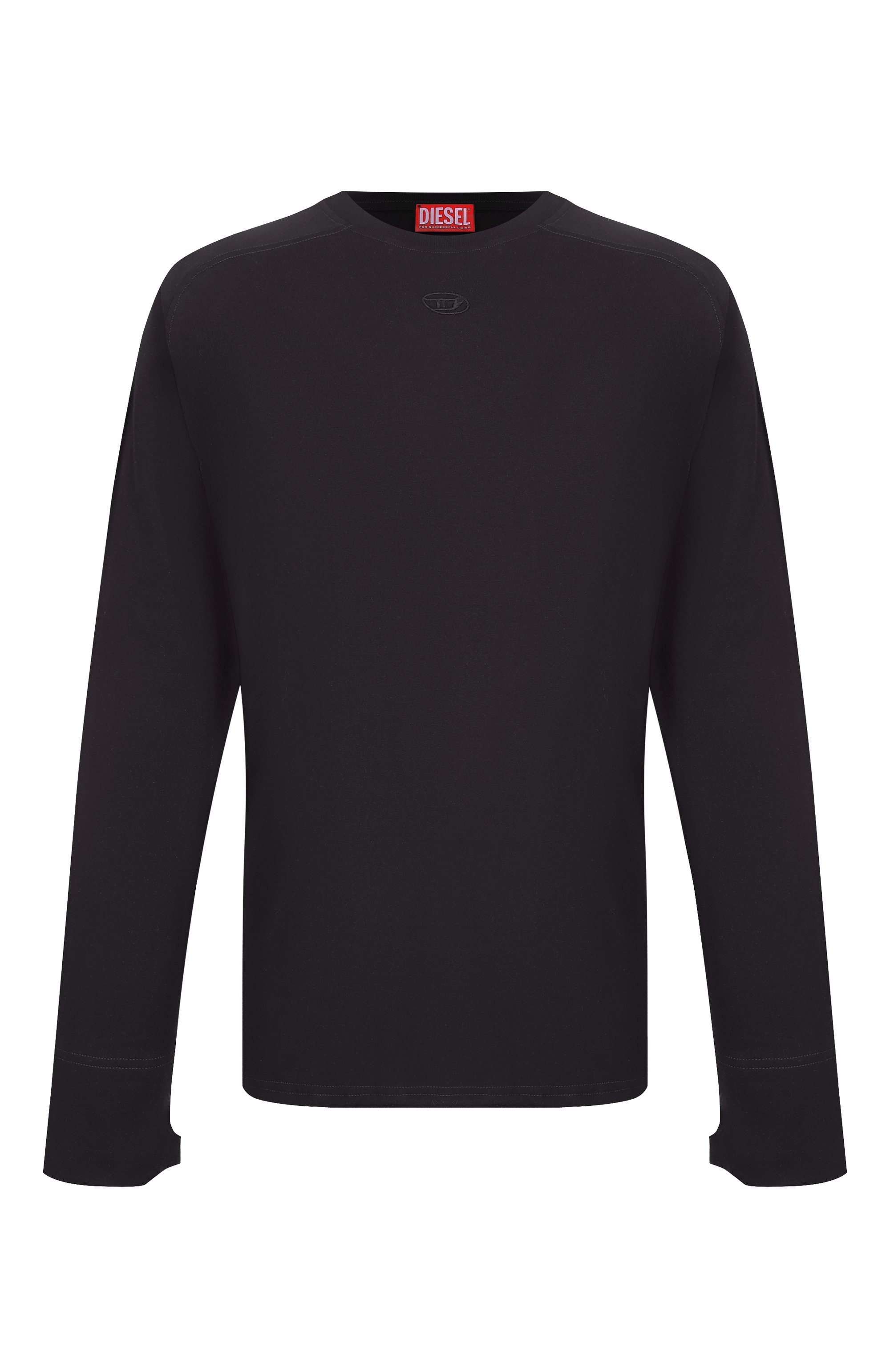 Хлопковый лонгслив DIESEL черного цвета по цене 23200 руб., арт. A22982/0DECG, фото 1 Хлопковый лонгслив DIESEL, арт. A22982/0DECG, фото 1