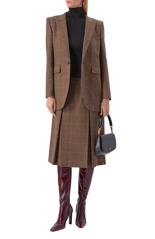 Водолазка из шерсти и кашемира Saint Laurent 840802/YAPK2 Чёрный  840802/YAPK2 Фото 2