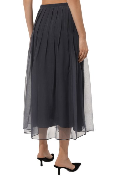 Шелковая юбка BRUNELLO CUCINELLI, арт. MF940G3375, фото 4