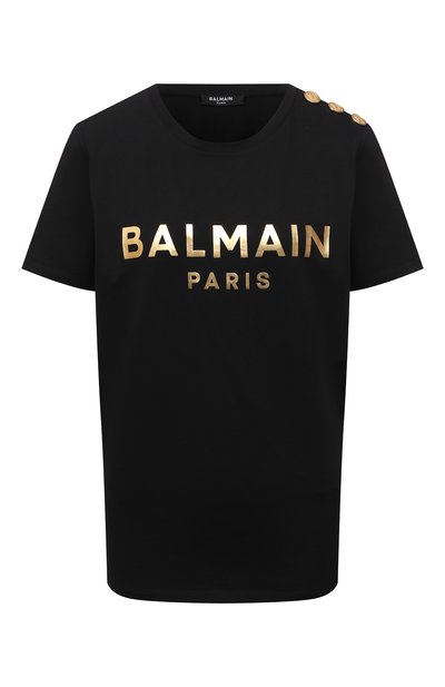 Женская хлопковая футболка BALMAIN, арт. WF1EF005/B097