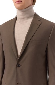 Мужской шерстяной костюм CORNELIANI коричневого цвета, арт. 256005-2518414_SET | Фото 8 (Рукава: Длинные; Материал сплава: Проставлено; Драгоценные камни: Проставлено; Материал внешний: Шерсть; Костюмы М: Однобортный; Стили: Классический)