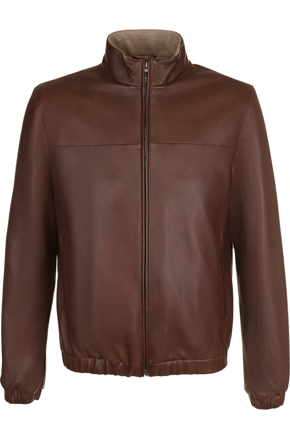 Кожаный бомбер с воротником стойкой LORO PIANA, арт. FAI2408, фото 1