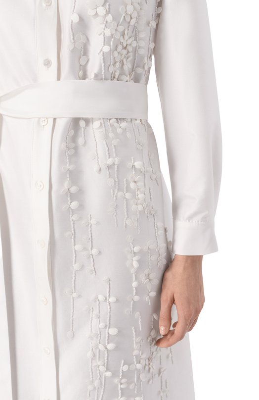 Платье из хлопка и шелка Kiton D61321K09R19 Белый  D61321K09R19 Фото 4