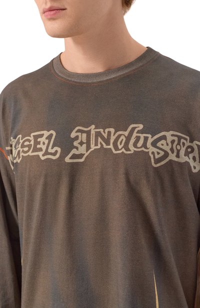 Хлопковый лонгслив DIESEL, арт. A21621/0BKBY, фото 5