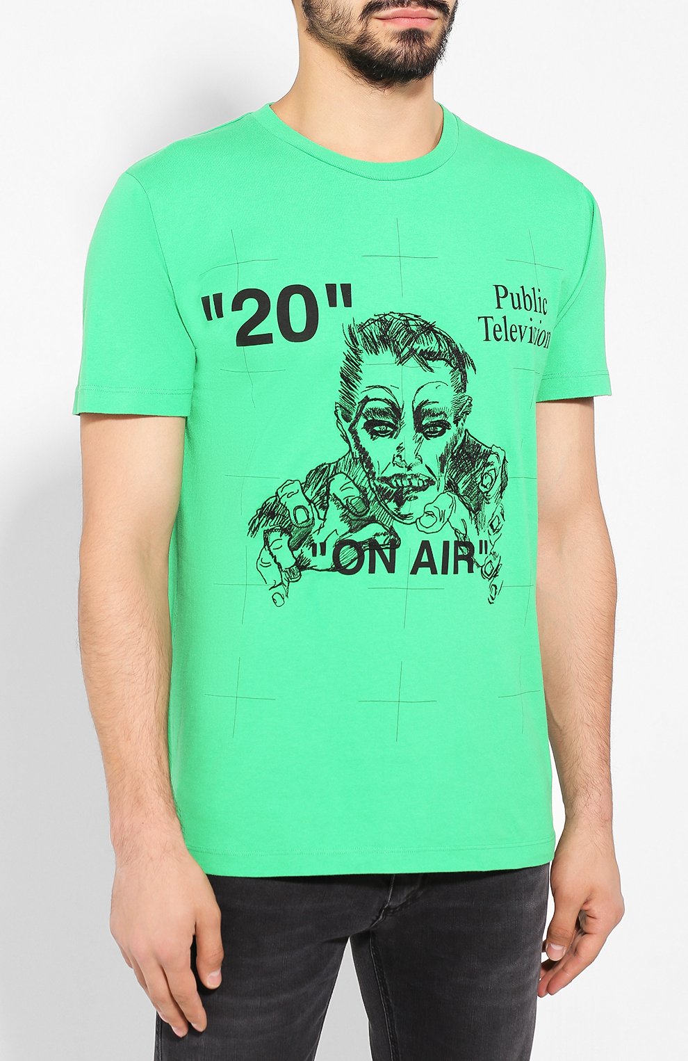 Хлопковая футболка OFF-WHITE, арт. 0MAA027F191850184010, фото 3