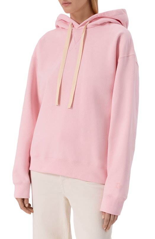 Хлопковое худи Jil Sander J40GU0121/J20039 Розовый  J40GU0121/J20039 Фото 3