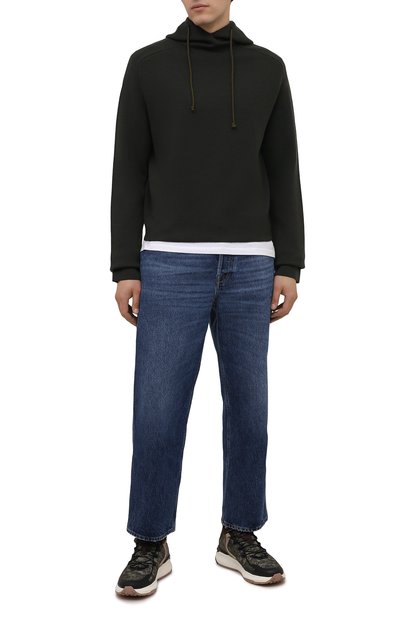 Комбинированные кроссовки no code TOD’S хаки цвета по цене 65650 руб., арт. XXM07I0EW20QNB, фото 2 Комбинированные кроссовки no code TOD’S, арт. XXM07I0EW20QNB, фото 2