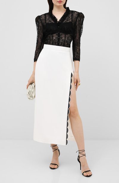 Юбка ULYANA SERGEENKO белого цвета по цене 115000 руб., арт. GNM003SS20P (0584т20), фото 2 Юбка ULYANA SERGEENKO, арт. GNM003SS20P (0584т20), фото 2
