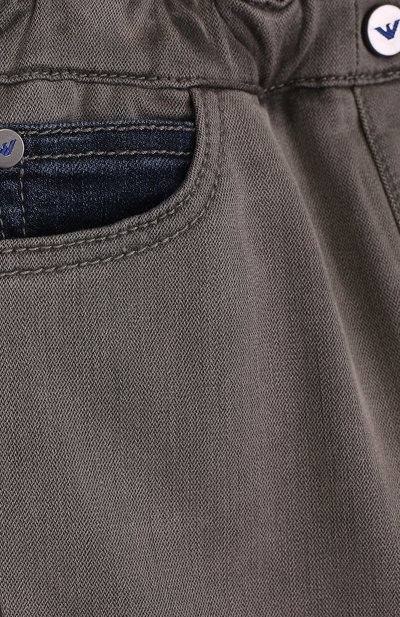 Джинсы с эластичным поясом и манжетами ARMANI JUNIOR, арт. 6YHJ12/4DEDZ, фото 3