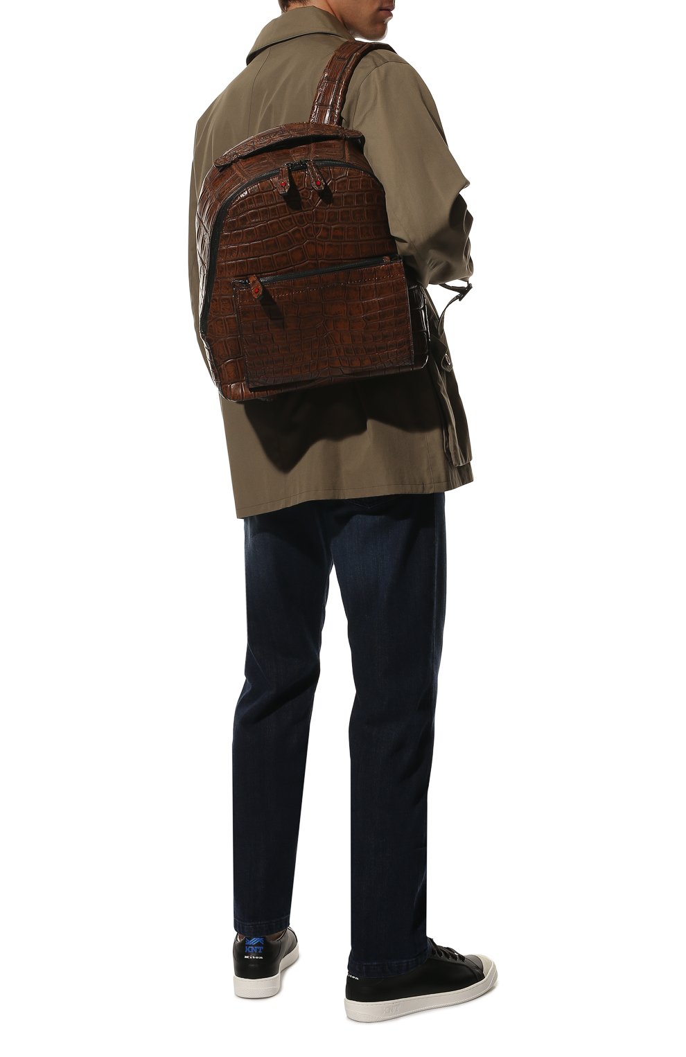 Рюкзак из кожи крокодила  KITON, арт. UBC00KN00730/CP0R, фото 7