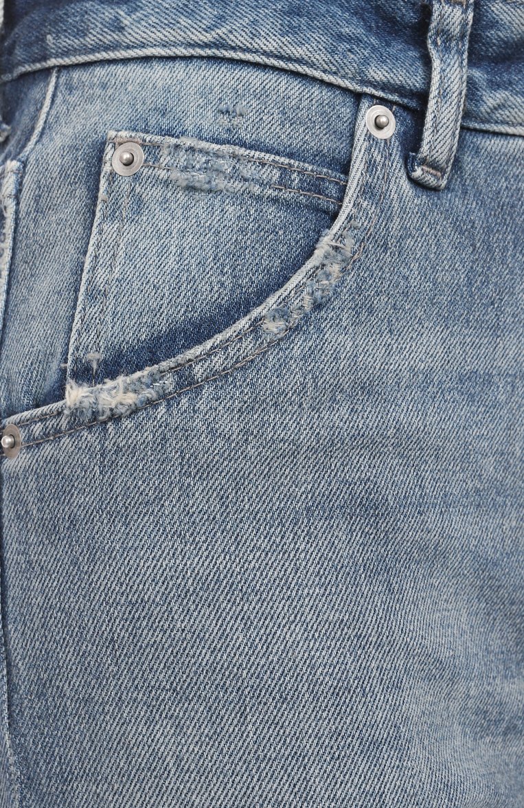 Женские джинсы MAISON MARGIELA голубого цвета, арт. S51LA0177/S30383 | Фото 6 (Длина (брюки, джинсы): Удлиненные; Автоматизация ТО: Проставлено; Автоматизация состава: Проставлено; Материал внешний: Хлопок, Деним; Силуэт Ж (брюки и джинсы): Слим; Кросс-КТ: Деним; Детали: Делаве; Стили: Минимализм)