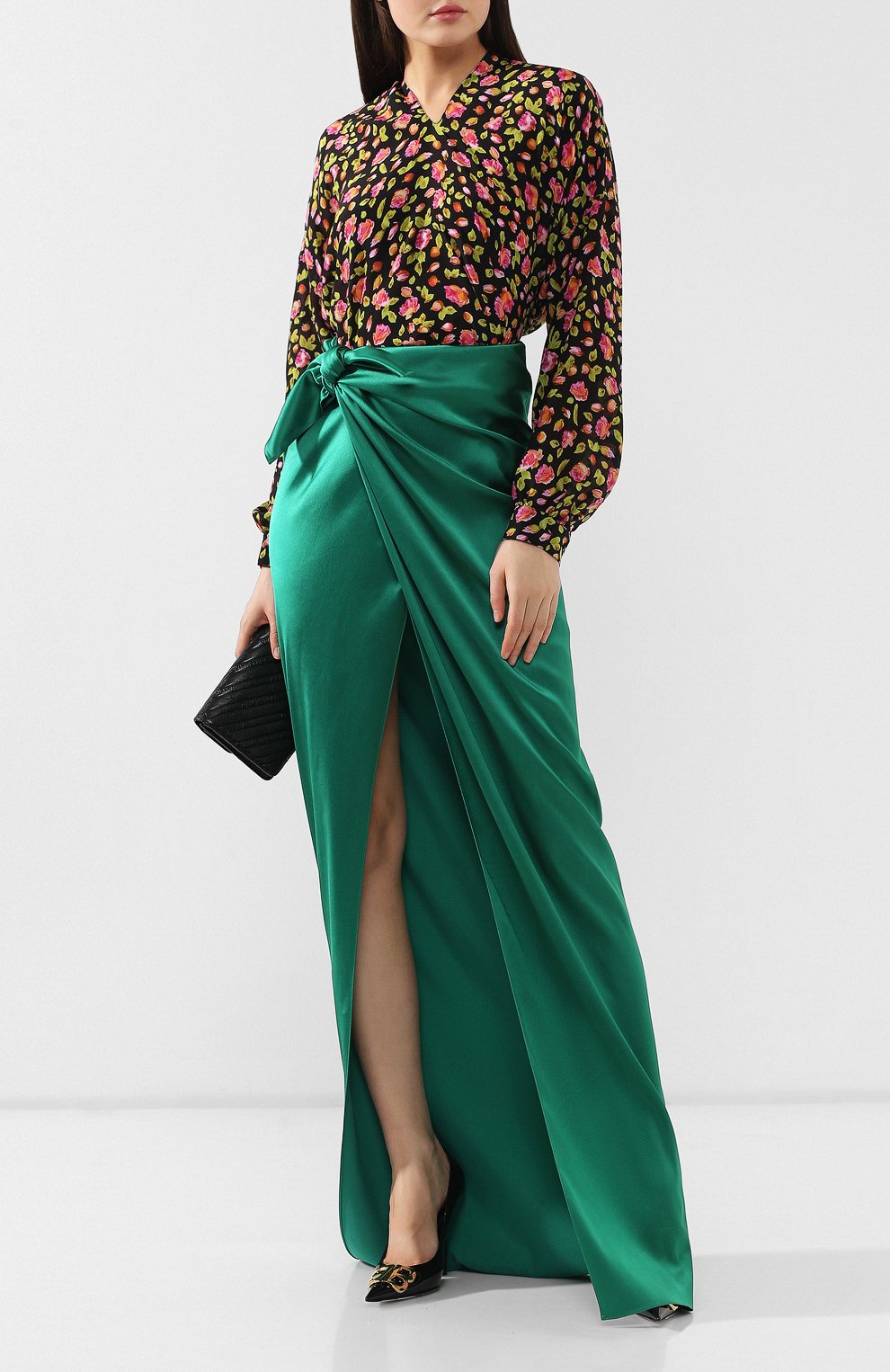 Юбка-макси BALENCIAGA зеленого цвета по цене 156500 руб., арт. 571097/TA021, фото 2 Юбка-макси BALENCIAGA, арт. 571097/TA021, фото 2