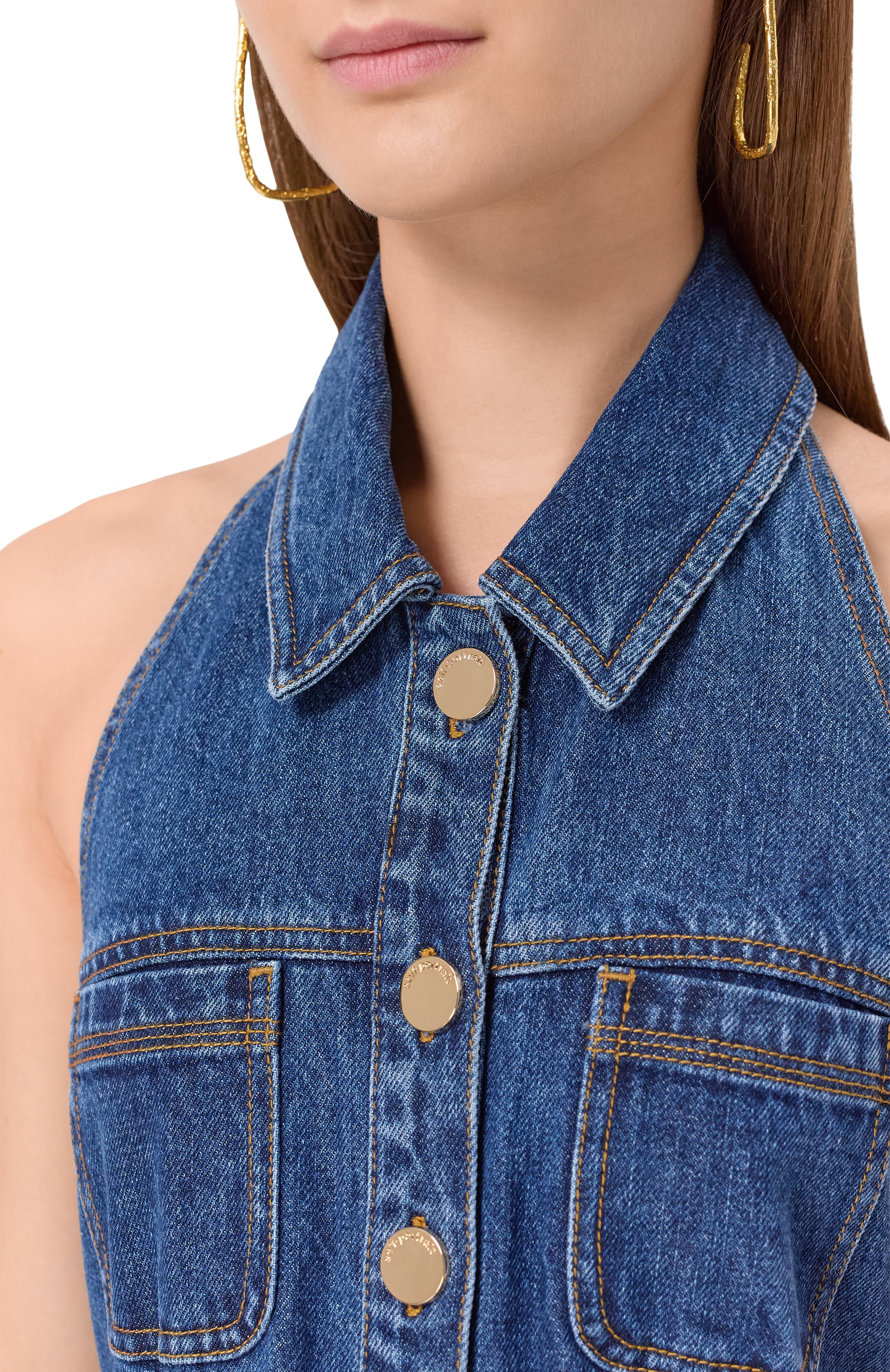 Джинсовое платье SELF-PORTRAIT, арт. PF25830SBL, фото 5