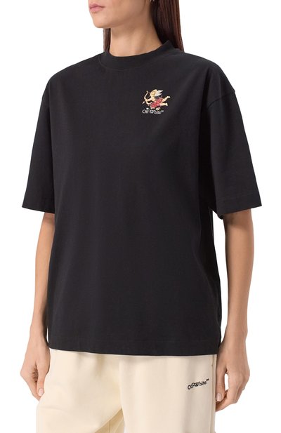 Хлопковая футболка OFF-WHITE, арт. 0WAA134S25JER0011001, фото 3