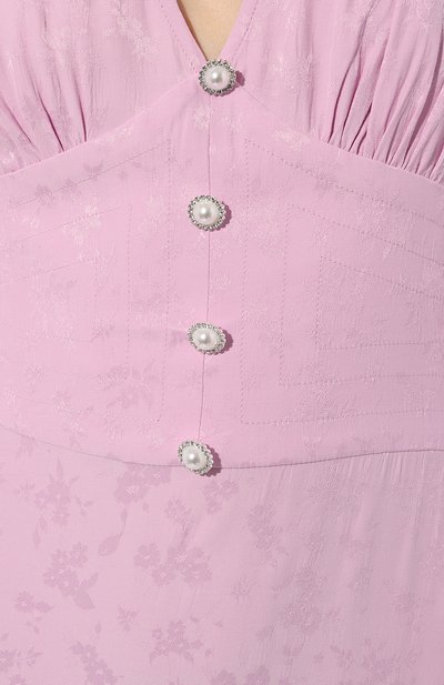 Платье из вискозы LOOM BY RODINA розового цвета по цене 39500 руб., арт. LBR-DROLG, фото 5 Платье из вискозы LOOM BY RODINA, арт. LBR-DROLG, фото 5