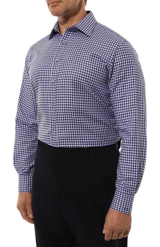 Хлопковая рубашка Paul&Shark 14313151CF Синий  14313151CF Фото 3