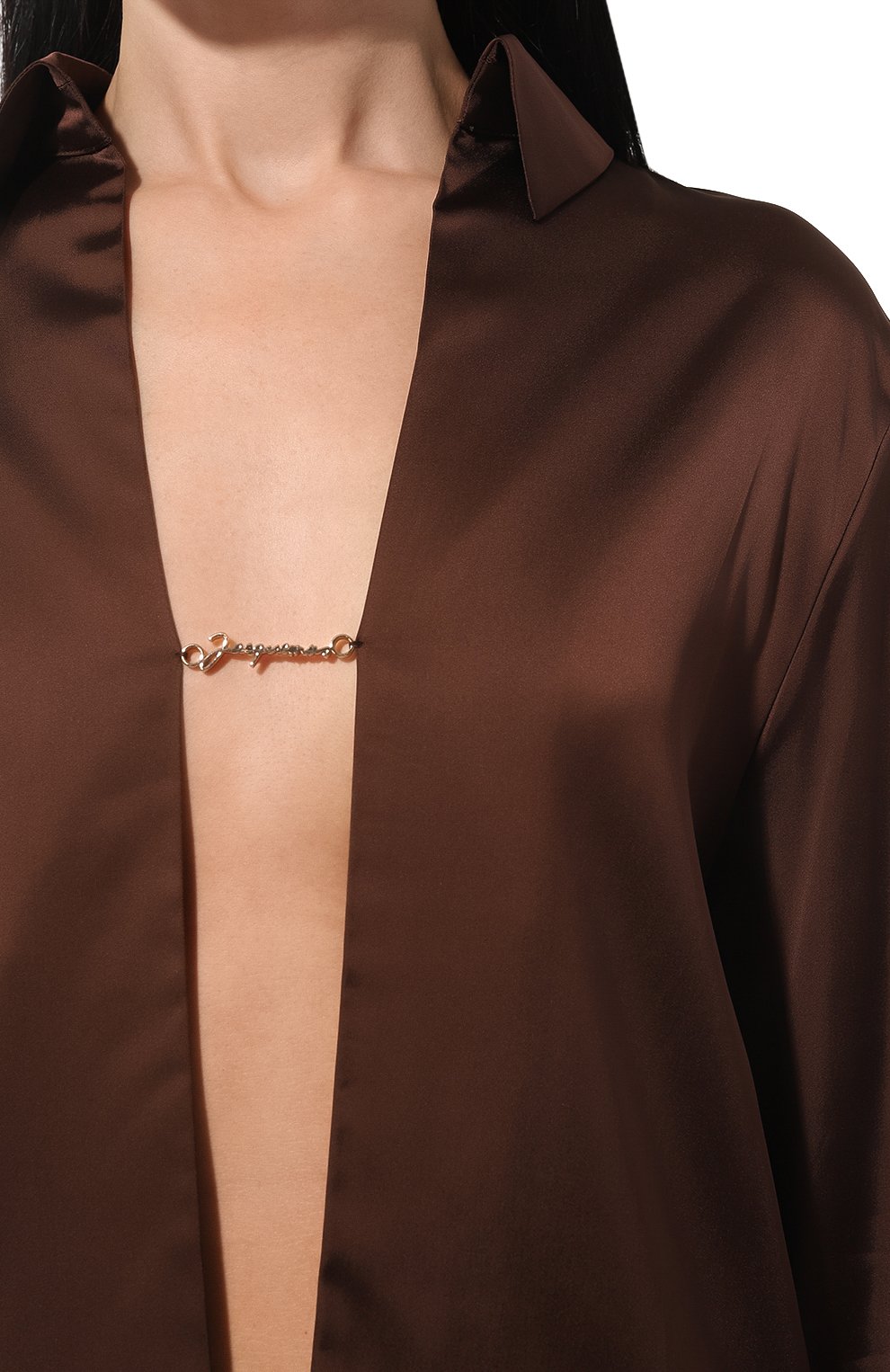 Атласная блузка JACQUEMUS, арт. 22E/213SH103-1000, фото 5