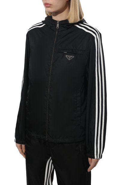 Куртка adidas for prada re-nylon PRADA черного цвета по цене 125000 руб., арт. SGB964-1WQ8-F0002-212, фото 3 Куртка adidas for prada re-nylon PRADA, арт. SGB964-1WQ8-F0002-212, фото 3
