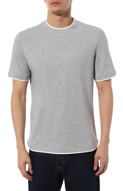 Хлопковая футболка BRUNELLO CUCINELLI, арт. M0B137427, фото 3