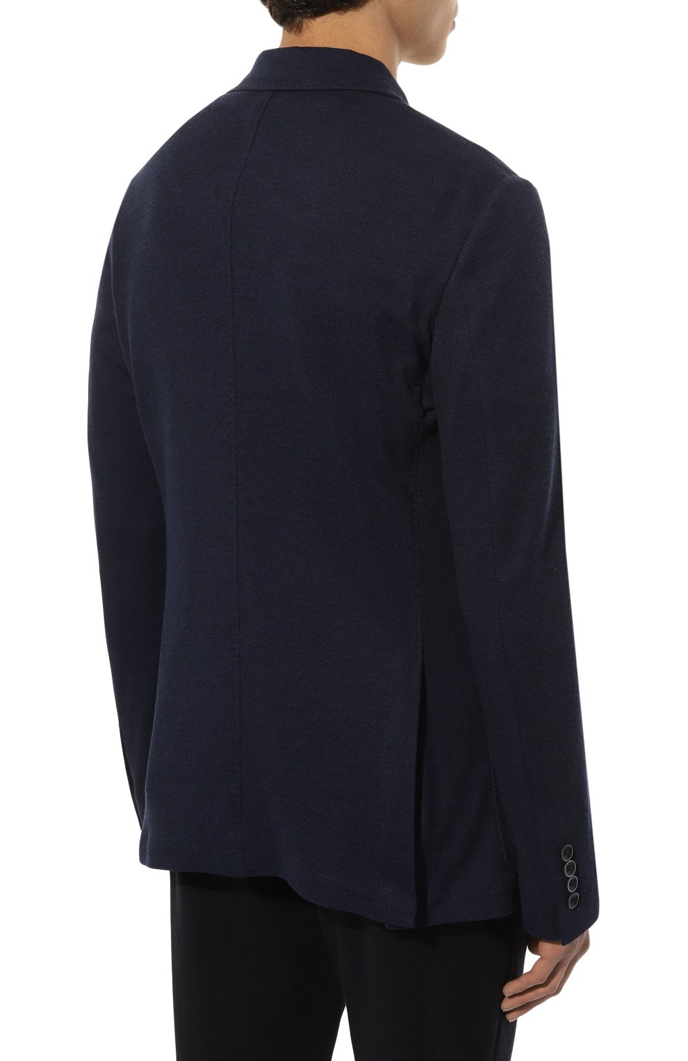Хлопковый пиджак CANALI темно-синего цвета по цене 99450 руб., арт. J0147/JJ01974, фото 4 Хлопковый пиджак CANALI, арт. J0147/JJ01974, фото 4
