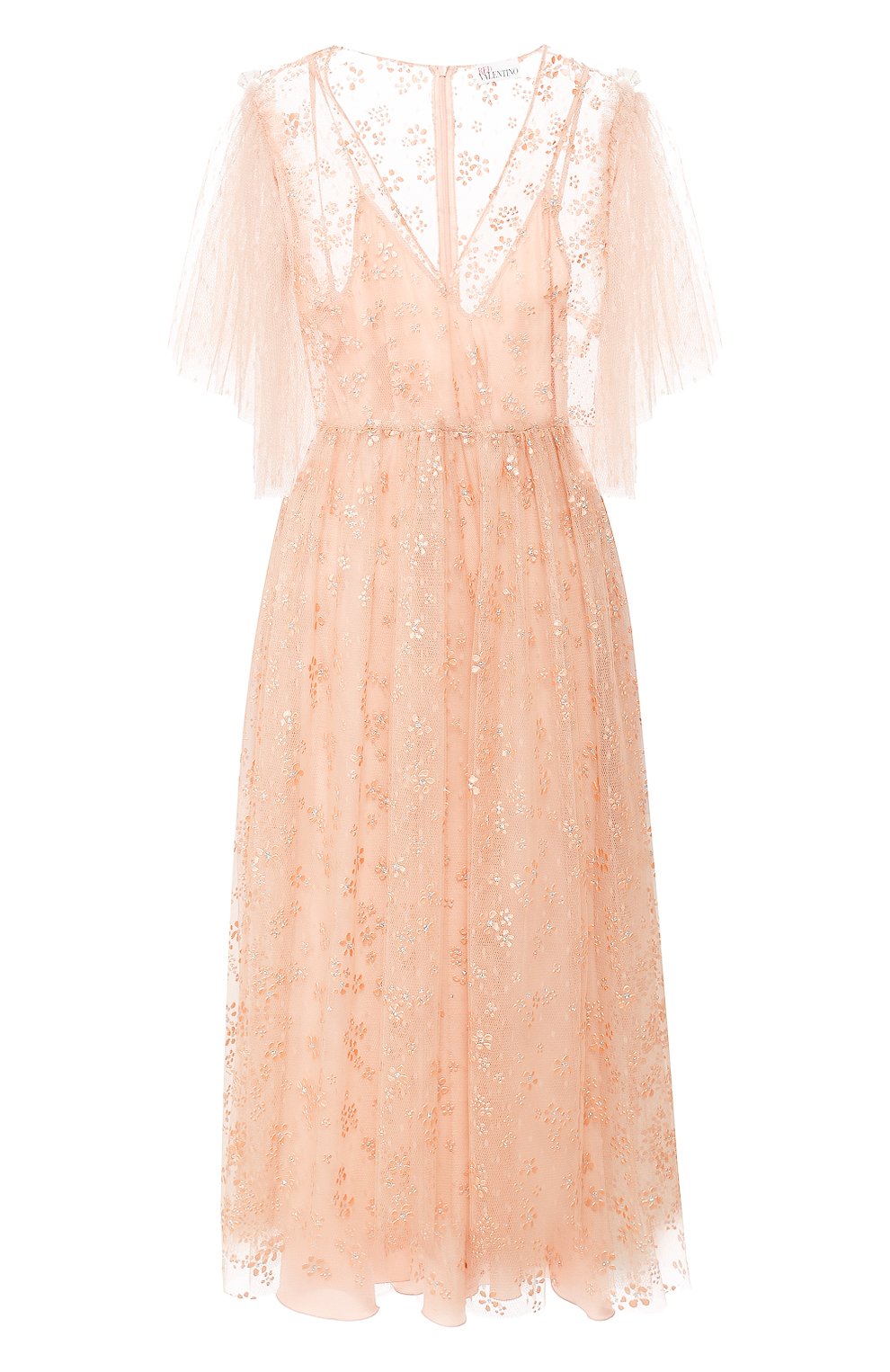 Платье REDVALENTINO бежевого цвета по цене 99500 руб., арт. TR0VAQ70/50R, фото 1 Платье REDVALENTINO, арт. TR0VAQ70/50R, фото 1
