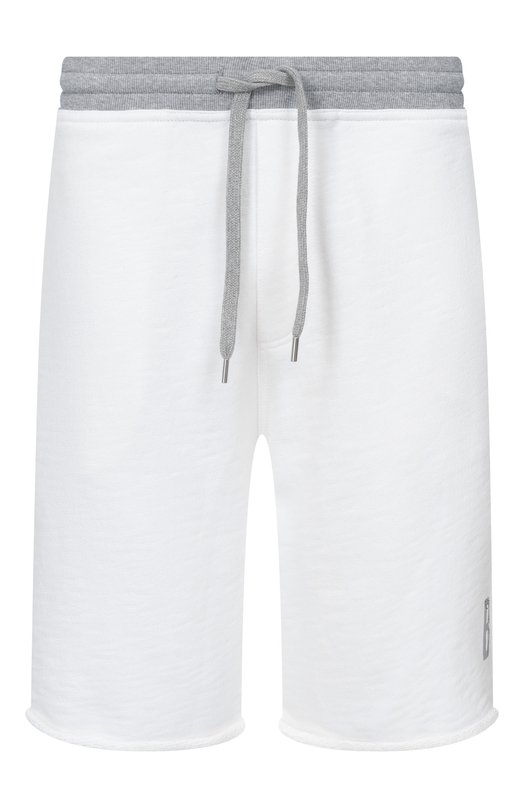 Шорты из хлопка и льна Brunello Cucinelli MR8313375G Белый MR8313375G