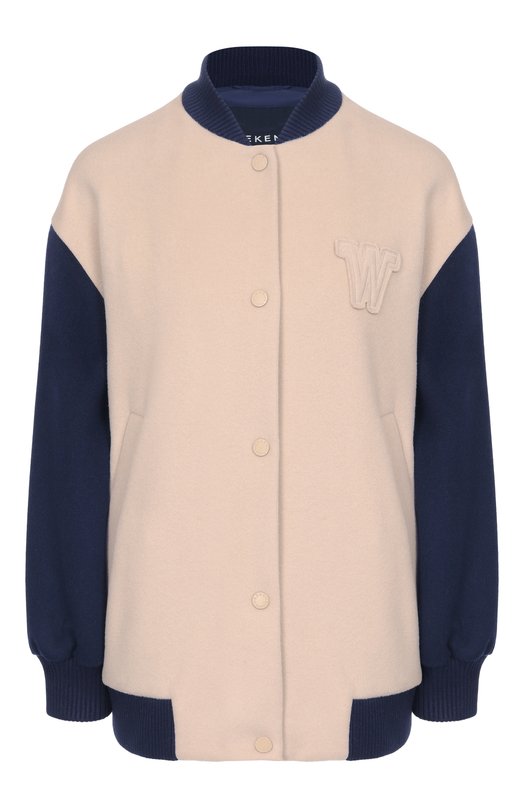 Шерстяной бомбер Weekend Max Mara WKDELLISSE Бежевый WKDELLISSE