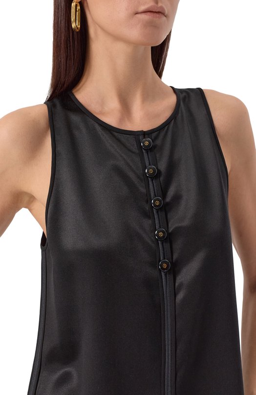 Атласный топ Giorgio Armani GW001583/TE15808 Чёрный  GW001583/TE15808 Фото 5