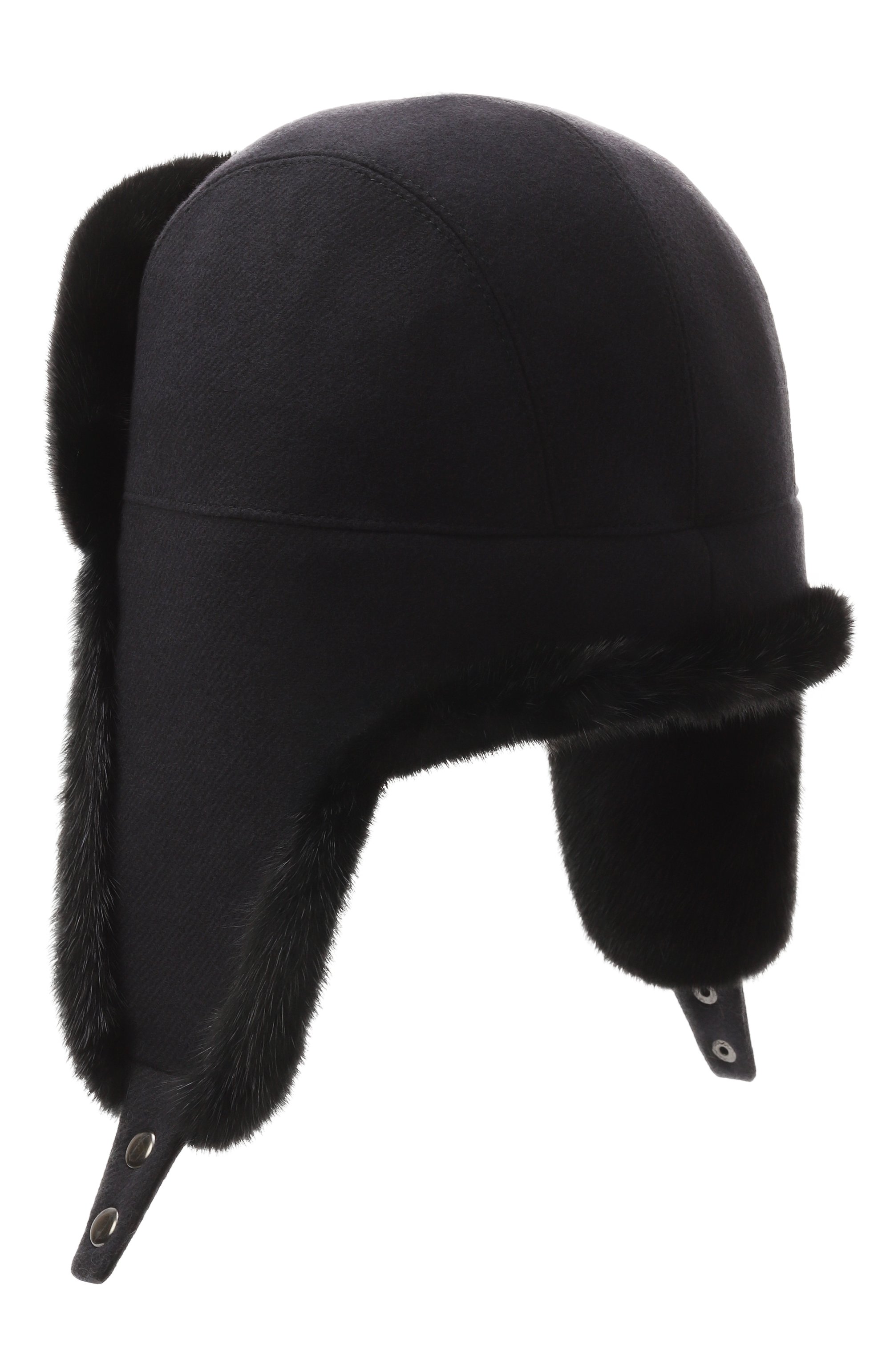 Кашемировая шапка-ушанка с мехом норки VICTORIA KUSENKOVA, арт. 339102885159, фото 2