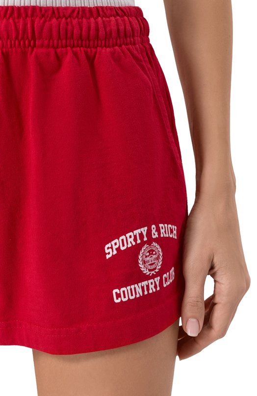 Хлопковые шорты Sporty and Rich SH037606218RE15 Красный  SH037606218RE15 Фото 5