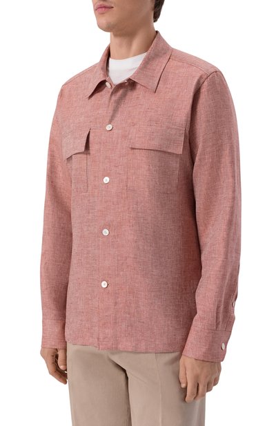 Льняная рубашка BOSS CAMEL, арт. 50560326, фото 3