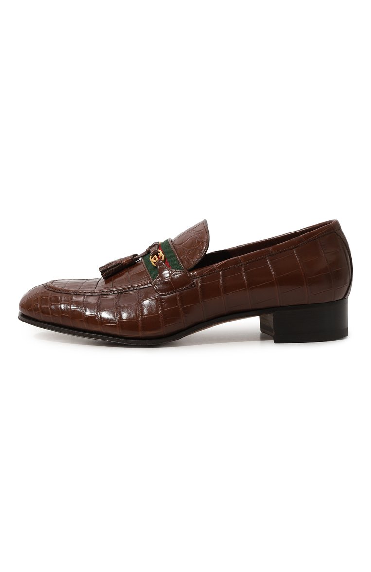 Лоферы из кожи крокодила GUCCI, арт. 677072 L2410, фото 1