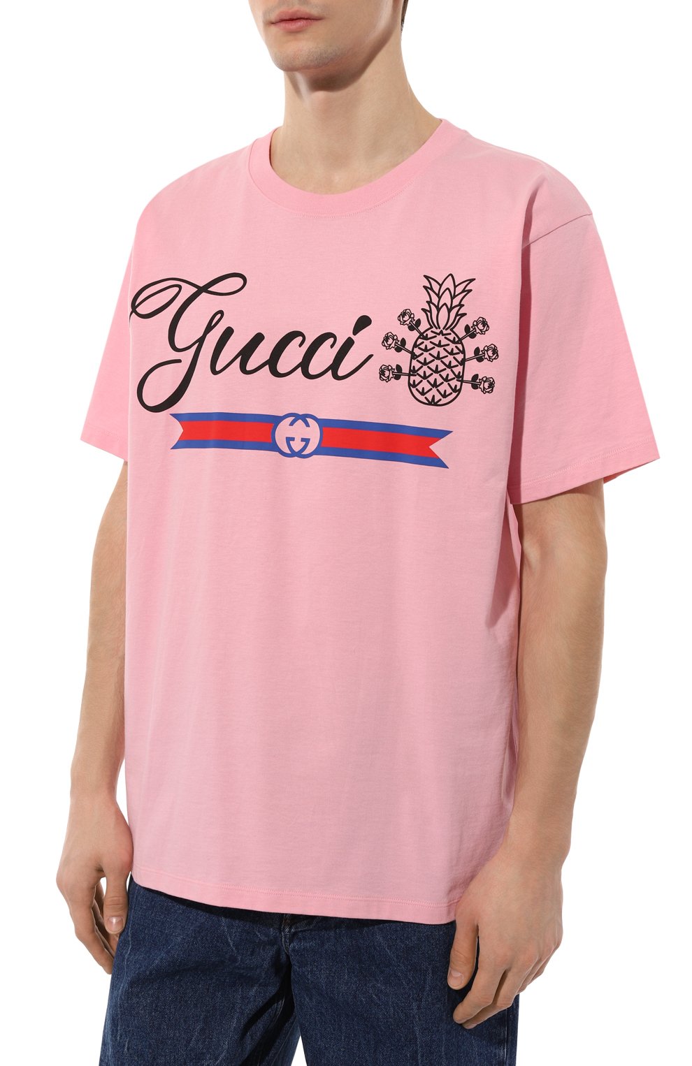 Хлопковая футболка GUCCI, арт. 616036 XJD21, фото 3