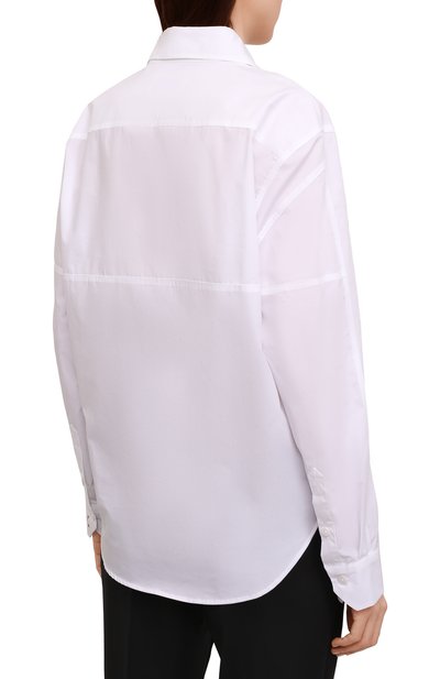 Хлопковая рубашка ZADIG AND VOLTAIRE белого цвета по цене 22100 руб., арт. WWT000007, фото 4 Хлопковая рубашка ZADIG AND VOLTAIRE, арт. WWT000007, фото 4