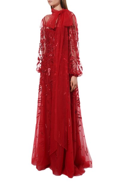 Платье ZUHAIR MURAD красного цвета по цене 995000 руб., арт. FDR21012/EMNI001, фото 3 Платье ZUHAIR MURAD, арт. FDR21012/EMNI001, фото 3