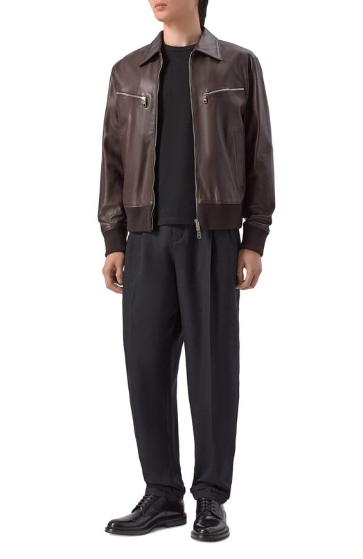 Шерстяные брюки Saint Laurent 854428/Y1N05 Чёрный  854428/Y1N05 Фото 2