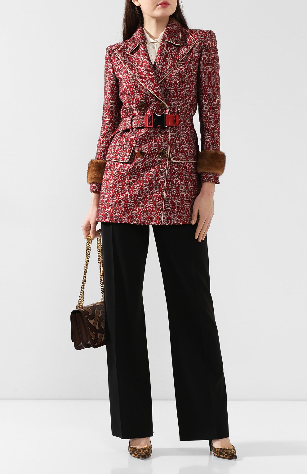 Жакет с меховой отделкой FENDI, арт. FF8667 A8EH, фото 2