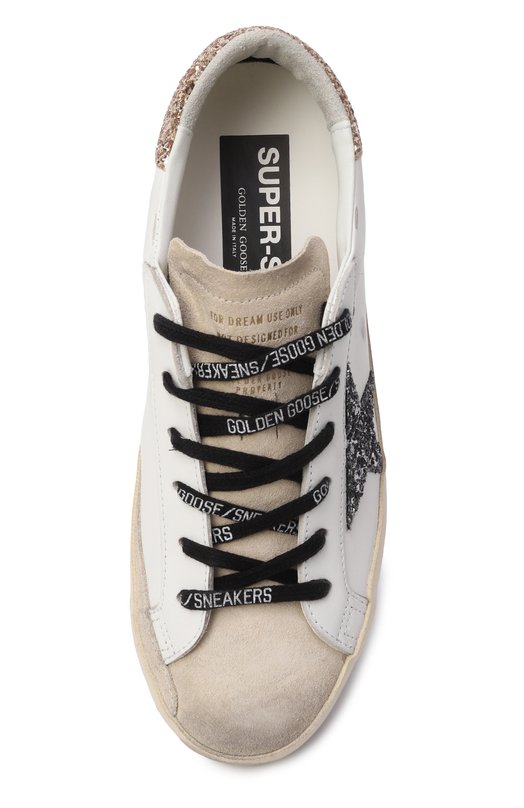 Комбинированные кеды Super-Star Golden Goose Deluxe Brand GWF00102.F005358 Белый  GWF00102.F005358 Фото 6