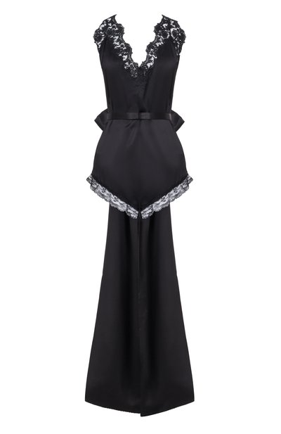 Женский атласный комбинезон SAINT LAURENT, арт. 863169/Y7G27