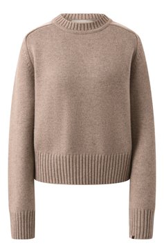 Женский кашемировый свитер EXTREME CASHMERE бежевого цвета, арт. 167-037-01-FE-01 | Фото 1 (Материал внешний: Шерсть, Кашемир; Рукава: Длинные; Длина (для топов): Стандартные; Стили: Кэжуэл; Женское Кросс-КТ: Свитер-одежда)