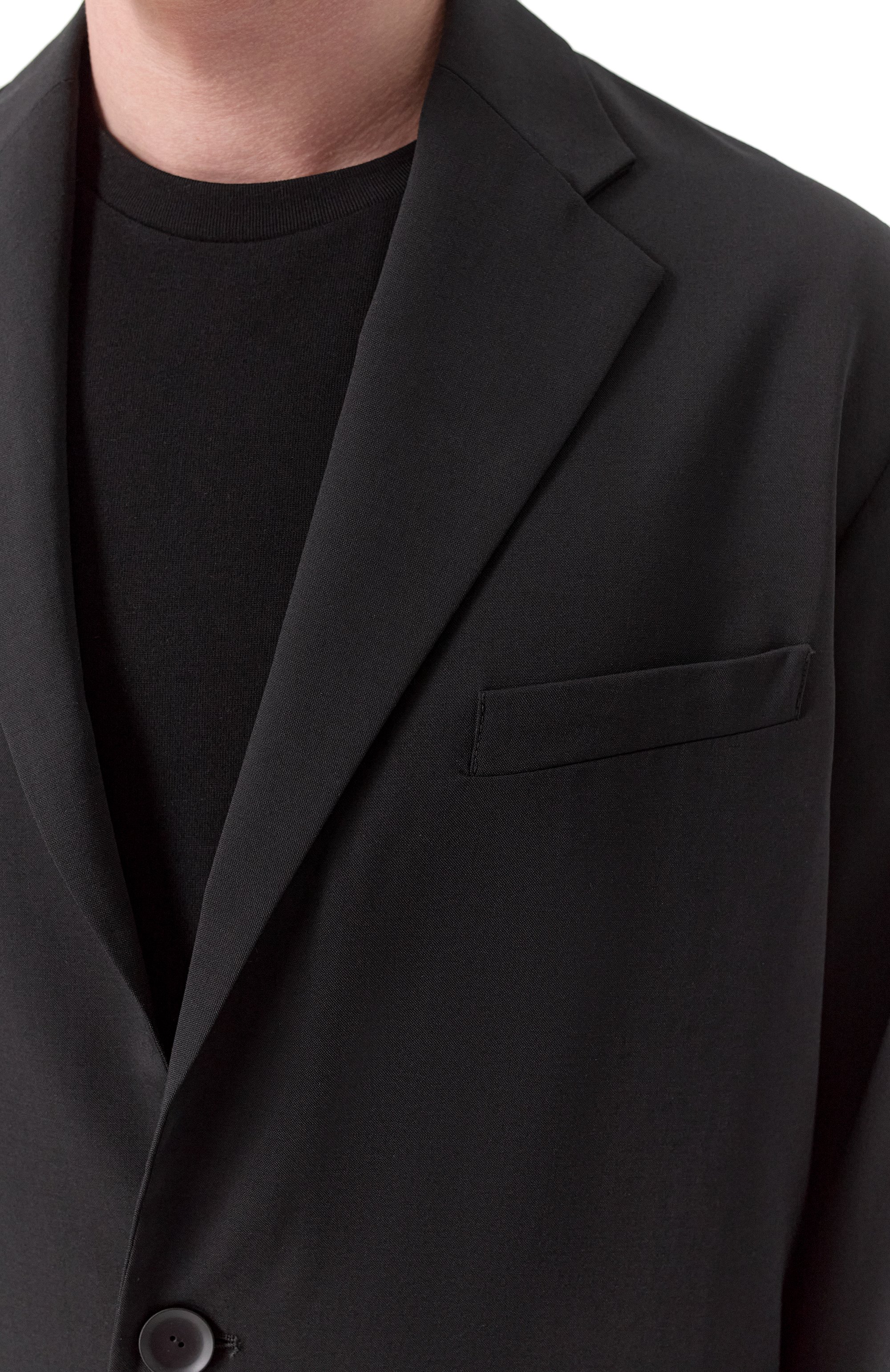 Однобортный пиджак ANDREA YA'AQOV черного цвета по цене 87550 руб., арт. 25MITH40, фото 7 Однобортный пиджак ANDREA YA'AQOV, арт. 25MITH40, фото 7