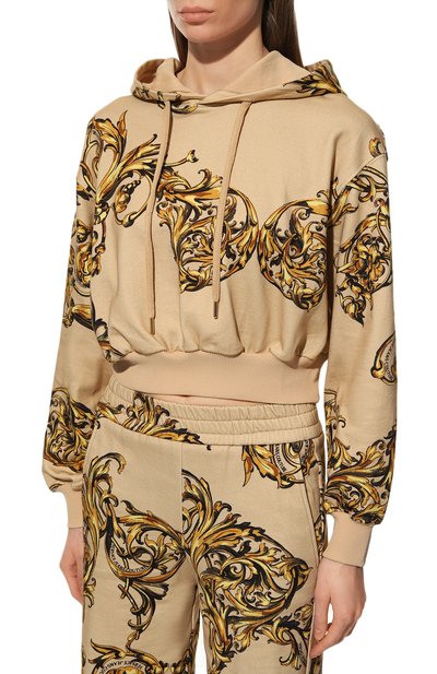 Хлопковое худи VERSACE JEANS COUTURE, арт. 72HAI314-72DP314 FELPA PRINT GARLAND 712+948/FS019, фото 3