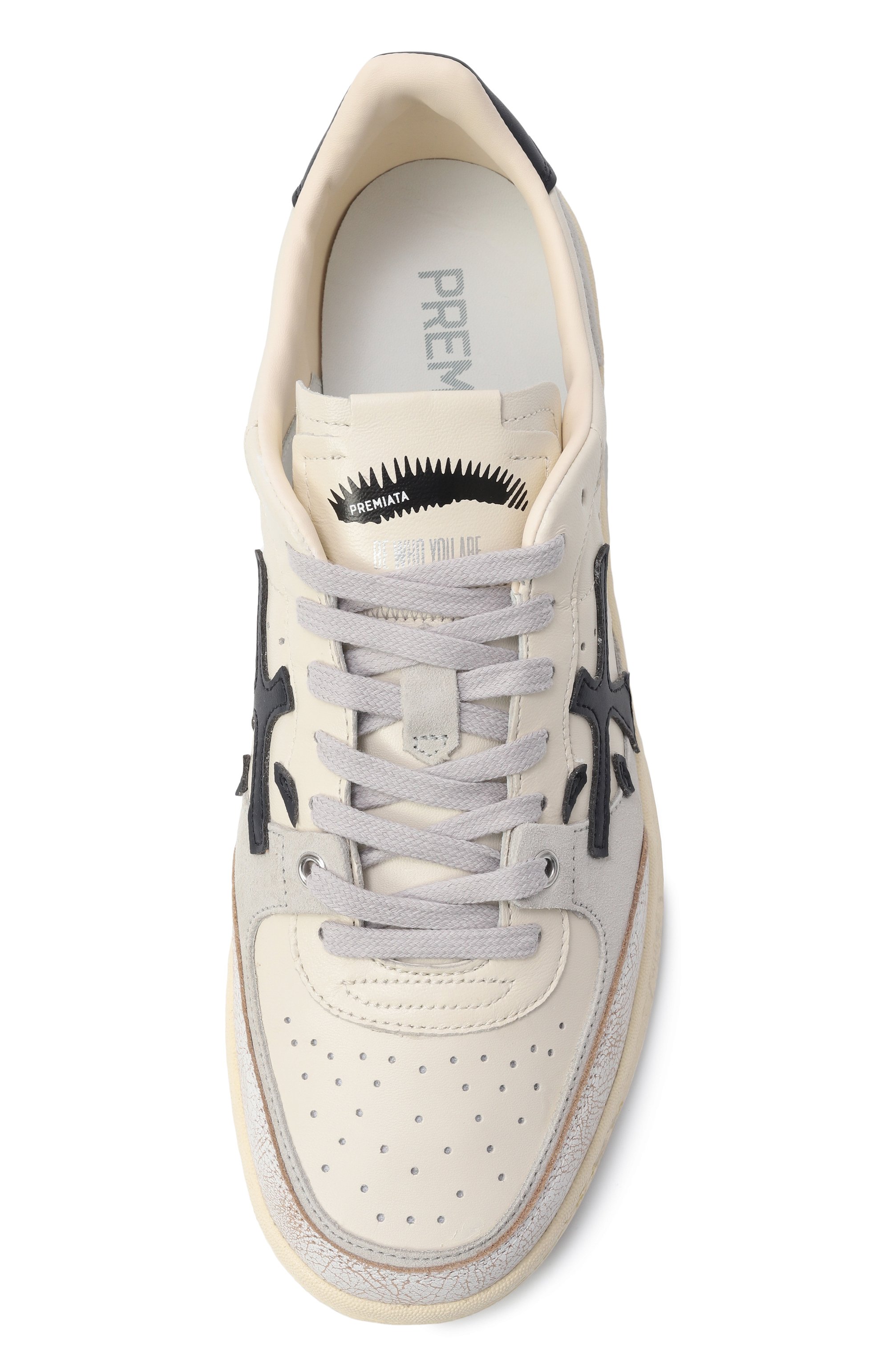 Комбинированные кеды bskt clay PREMIATA светло-серого цвета по цене 29400 руб., арт. BSKTCLAY/VAR 7262, фото 6 Комбинированные кеды bskt clay PREMIATA, арт. BSKTCLAY/VAR 7262, фото 6