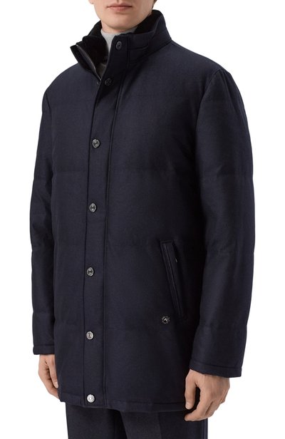 Шерстяной пуховик с воротником из бобра STEFANO RICCI, арт. MDJ5300352/5803, фото 3