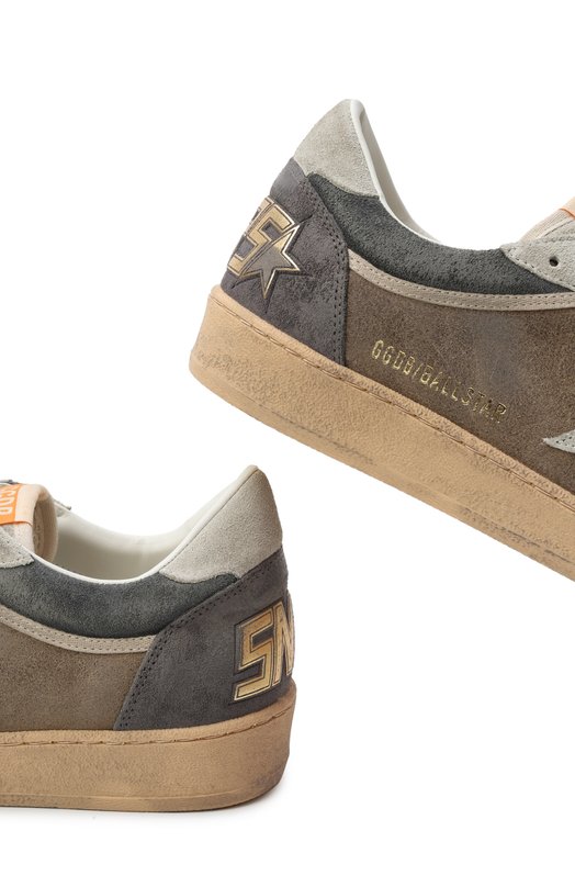Замшевые кеды Ball Star Golden Goose Deluxe Brand GMF00771.F007942 Коричневый  GMF00771.F007942 Фото 7