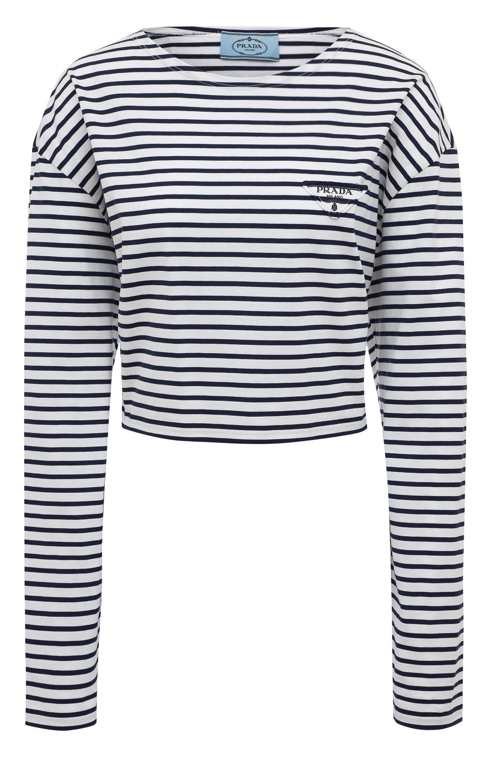 Хлопковый лонгслив PRADA, арт. 34628-103J-F0UB0-221, фото 1