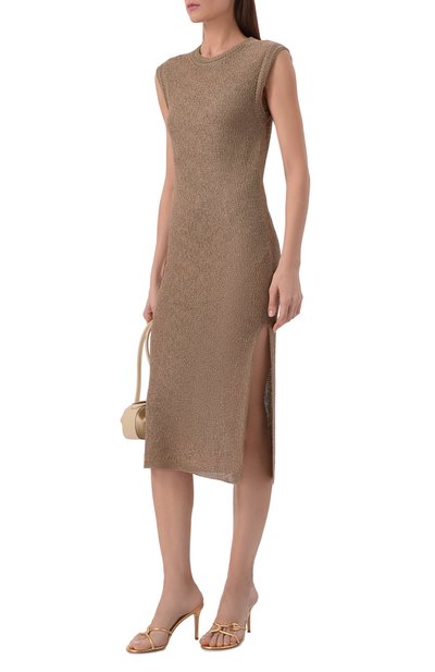 Платье LORENA ANTONIAZZI темно-бежевого цвета по цене 79950 руб., арт. E26116AM08A/2435, фото 2 Платье LORENA ANTONIAZZI, арт. E26116AM08A/2435, фото 2